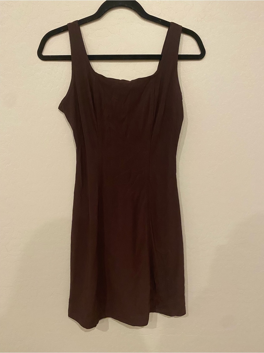90s Joule Espresso Brown Slinky Mini Dress Size M